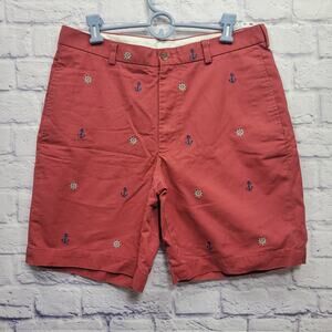 Brooks Brothers 346 Nautical Chino Shorts Size 34 Coastal Preppy Vacation Resort